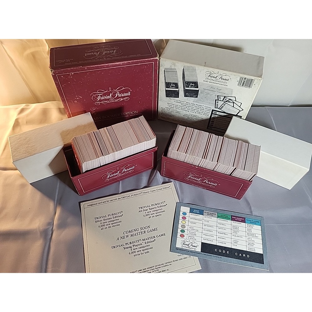 Vintage 1983 Trivial Pursuit Baby Boomer Edition Subsidiary Card Set - Picture 2 of 10